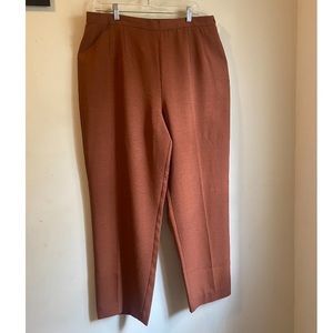 1990s Vintage burnt Orange Plaza south linen pants size 18